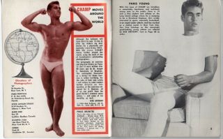 VINTAGE CHAMP MARCH 1963 MALE BEEFCAKE PHYSIQUE MAG SPORTS WRESTLING GAY INT 2