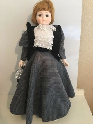 Vintage San Francisco Music Box Girl Doll With Metal Stand Collectibles