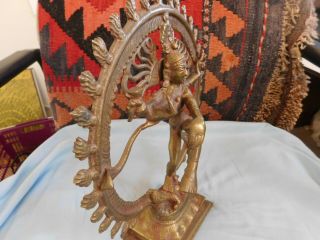Bronze,  Shiva An Indian Goddess Dancing in a Ring of Fire 12 