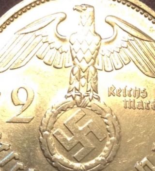 Adolf Hitler SILVER Europe Coin Germany Axis Old Antique Money Eagle Art Piece 5