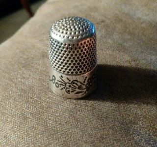 Antique Sterling Silver Thimble M K & D Sterling Silver Ketcham & Mcdougall