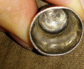Antique Sterling Silver Thimble M K & D Sterling Silver Ketcham & McDougall 2