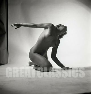 Kr 1950s Nude Figure Model 2 1/4 Camera Negative Peter Basch