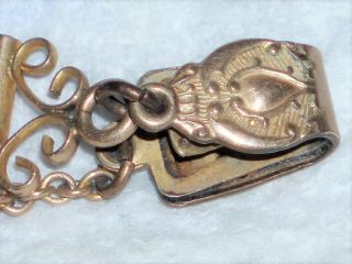 Antique Victorian B&b Bates & Bacon Ladies Pocket Watch Chain With Fob