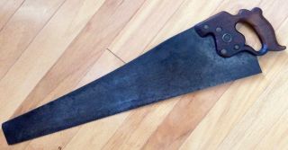 Antique/vintage H.  Disston & Sons 26 " Handsaw - Medallion From 1896 - 1917