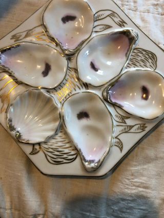 Gilman Collamore York Union Square Oyster Plate - some Gold Worn “Vintage” 2