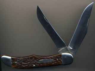 John Primble Belknap 7007 Bone Handle Hunter Two Blade Knife Made In Usa