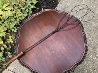 Primitive Wire Rug Beater Vintage Country Decor 29 " Long Wood Handle Antique