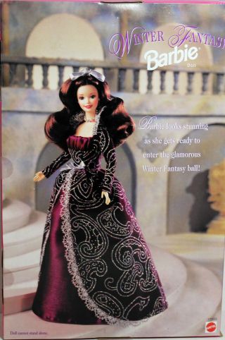 Winter Fantasy Ball Brunette Barbie 1996,  Nrfb W/ln Box 17666