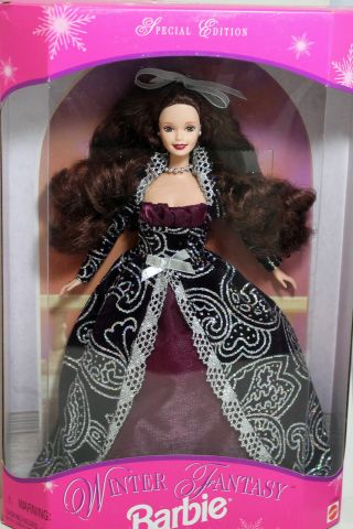 Winter Fantasy Ball Brunette Barbie 1996,  NRFB w/LN box 17666 2