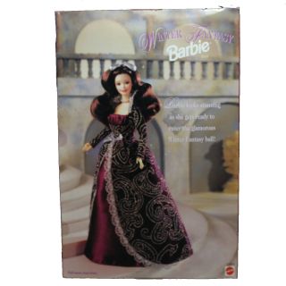 Winter Fantasy Ball Brunette Barbie 1996,  NRFB w/LN box 17666 3