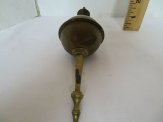 Antique 19th Century Brass Clock Hollow Ball & Spire / Spike Finial 5