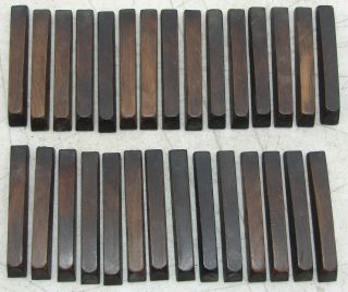 29 Wood Black Organ Keys Antique Salvage Parts Crafts Upcylce Repurpose