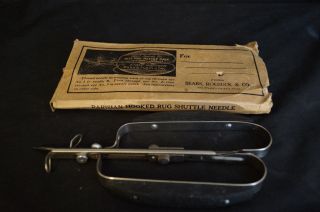 Antique Sears Roebuck Punch Best Rug Needle Made Hooking Tool 1 Sizes W/box