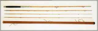 12 Foot Unmarked Bamboo 4 Pc W Spare Tip Trolling Rod In Formed Case