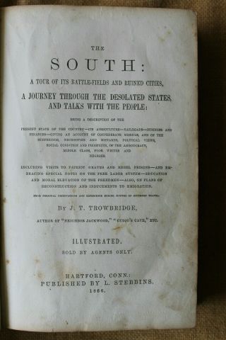 Antique Civil War Confederate South Battlefields Military Slavery Monument Maps 6