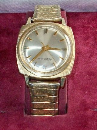 Vintage Bulova Accutron Watch 10k Gold Filled Men 