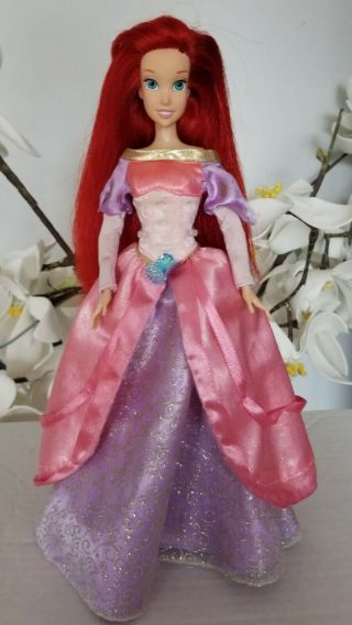 Disney Store The Little Mermaid Ariel Doll in Pink Wardrobe Princess Dress HTF 2