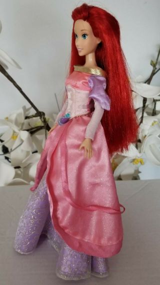 Disney Store The Little Mermaid Ariel Doll in Pink Wardrobe Princess Dress HTF 3