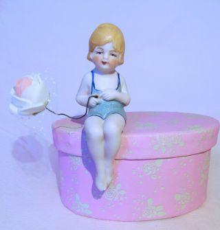 Sweet Antique All Bisque German Bathing Beauty/ Belle Porcelain Germany Doll