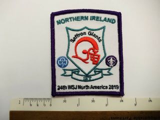 24th 2019 World Scout Jamboree Northern Ireland Saffron Giants Badge Patch Wsj