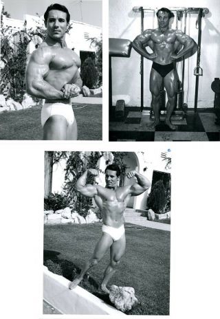 Vintage 1950s Male Nude 3 Each Photos Classic Muscle Man Bodybuilder Big Pouch