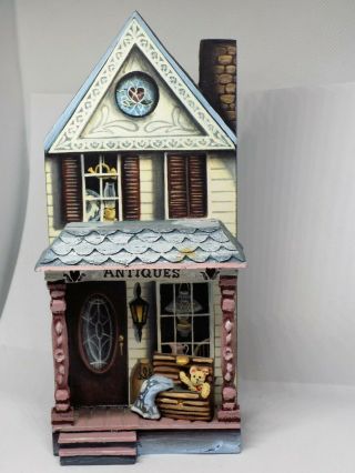Longaberger Gail Duke Collectible Miniature 3 - D House—“antiques” Signed