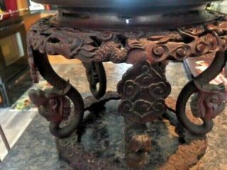 Antique Orential Hand Carved Foot Stool With Sticker Price