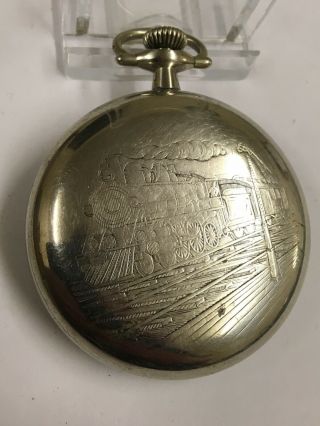 Antique Seth Thomas Pocket Watch In Railroad Case (Good Balance) Spares 3
