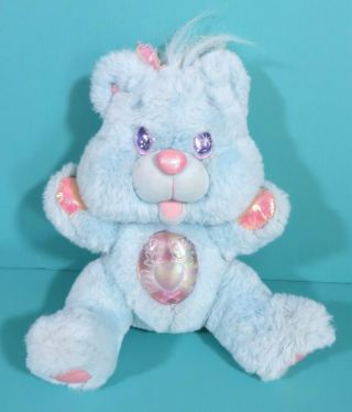 Fantasy Twinkle Bears Blue Plush Stuffed Animal Lights Up Vintage Toy 1995