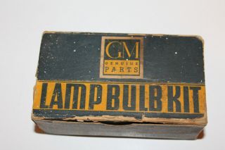 Gm Chevrolet Glovebox Automobile Promo Vintage Lamp Bulb Box 40s 50s