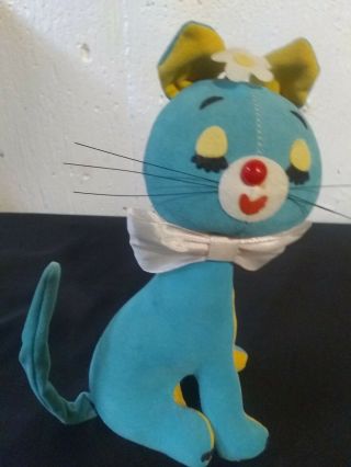 Vintage 1960s Dakin San Francisco Ca.  Dream Pets Blue Cat 7 " Tall.  Japan