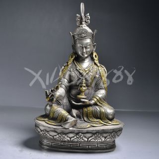 Representative Of Chinese Traditional Tibetan Silver Engraved Gold - Plated Buddha