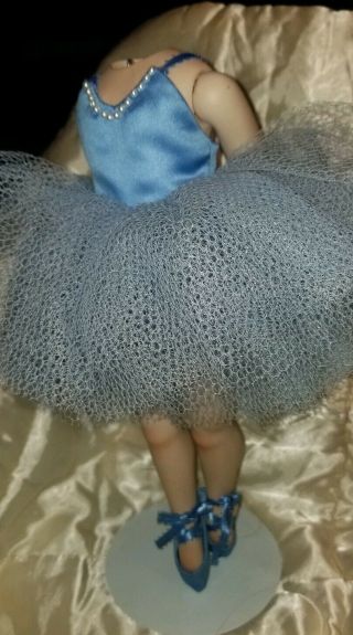 Vintage Doll Clothes Ballerina Tutu Blue Slippers Fits 16 - 18 " Doll Not