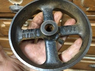 Antique Cast Iron Flat Belt Pulley 5x1 1/4 Delaval Cream Separator ? Gas Engine