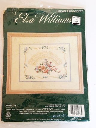 Antique Fan 00373 Elsa Williams Crewel Embroidery Kit