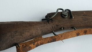 VINTAGE WOOD AND METAL Doll House Miniature SKS M1 Carbine Hand Crafted 4