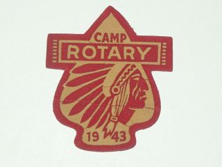 1943 Camp Rotary (montgomery) Camp Patch - Flocked Felt