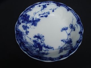 4 Antique ' Lonsdale ' by Ridgways (Flow Blue) Open Soup Bowls c.  1912 A Rare Find 4
