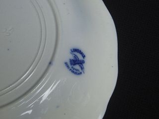 4 Antique ' Lonsdale ' by Ridgways (Flow Blue) Open Soup Bowls c.  1912 A Rare Find 5