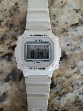 Casio Illuminator White Digital Watch Alarm Chronograph F - 108whc Stormtrooper