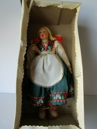 Vintage Felt Doll Made In Italy