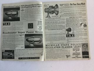 1940 ' s Police Supplies W.  S.  Darley Chicago No.  138 Sirens Guns & More Motorcycle 5