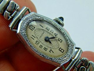 Vintage Antique Ladies 1920s Art Deco Bulova Wrist Watch 14k Gold Filled