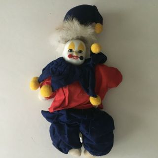 Vintage Clown Ceramic Porcelain Head & Limbs Cloth Body 7 " Collectibles S - 1