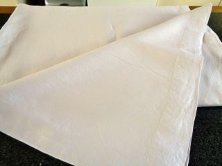 A Useful Huge 87 " X 120 " Heavy Linen Vintage Sheet For Double Or King Size Bed