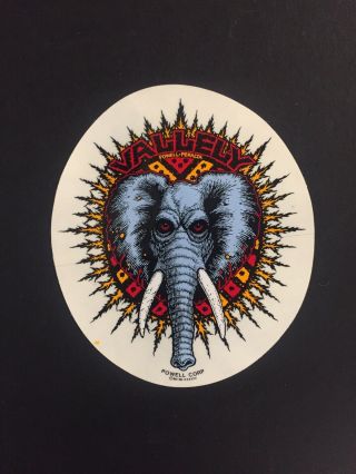 Nos 1980s Powell Peralta Mike Vallely Elephant Emblem Sticker (5 X 4.  5)