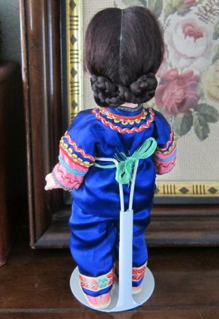 Vintage Composition Asian Chinese Little Girl Doll 9 