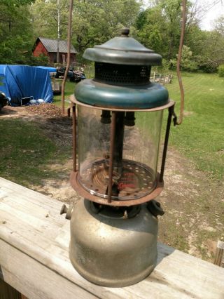 Vintage/antique Coleman Quick Lite Lantern.  Nickel Base.  Non Horizontal Valve