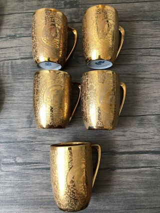 24k GOLD Antique RS GERMANY TILLOWITZ SILESIA CHOCOLATE Tea Set Art Deco & EPIAG 7
